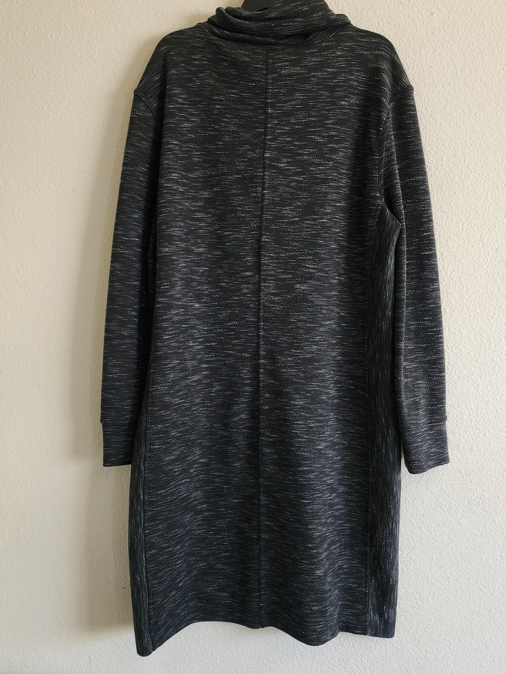 prAna Women's Size Large Charcoal Gray Cowl Neck Long Sleeve Tunic Dress - Picture 9 of 9